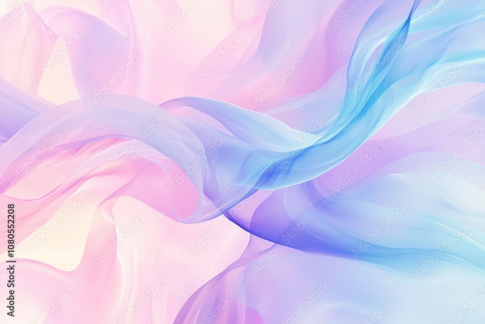 Abstract Pastel Blue and Pink Fabric Waves Abstract Pastel Blue and Pink Fabric Waves