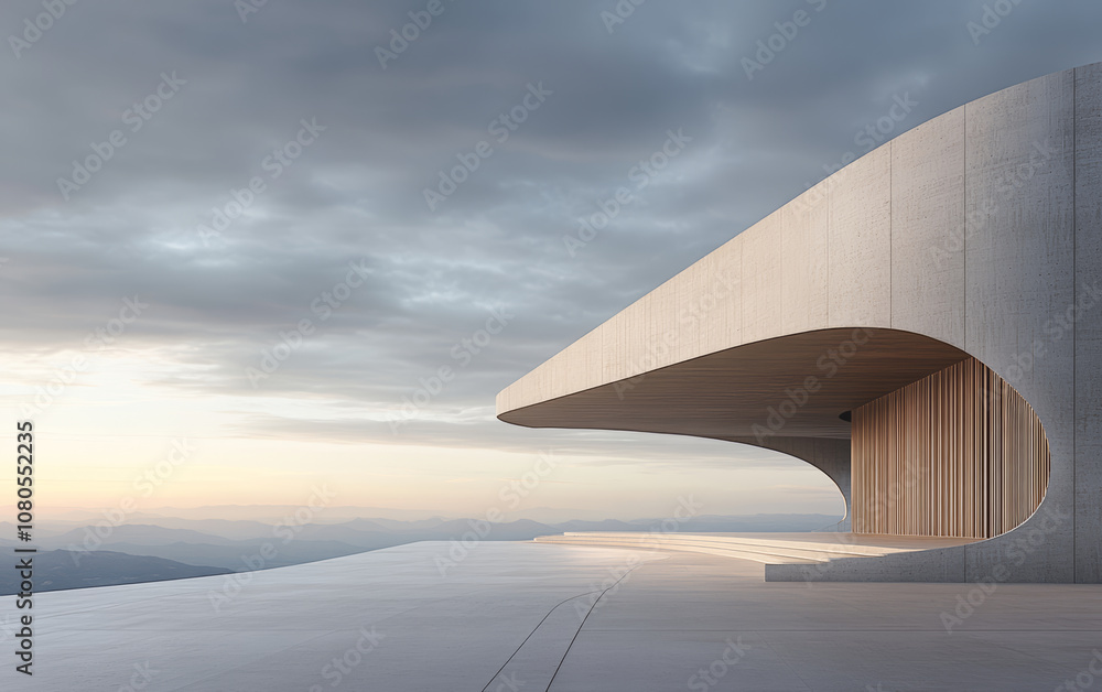 Minimalist modern art building space structure
