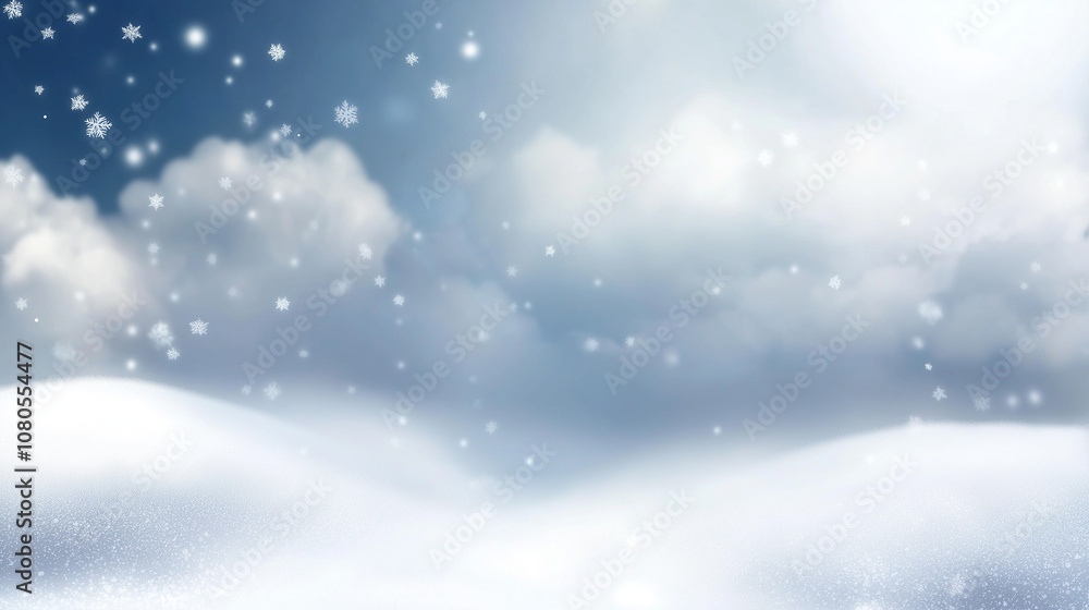 Abstract winter wonderland background with soft, bokeh lights and a snowy landscape. Perfect for creating festive designs, banners, and greeting cards. Abstract winter wonderland background with soft, bokeh lights and a snowy landscape. Perfect for creating festive designs, banners, and greeting cards.