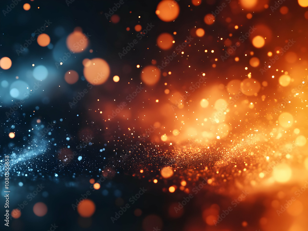 Abstract Background Image - Glittering Orange and Blue Bokeh Lights Abstract Background Image - Glittering Orange and Blue Bokeh Lights