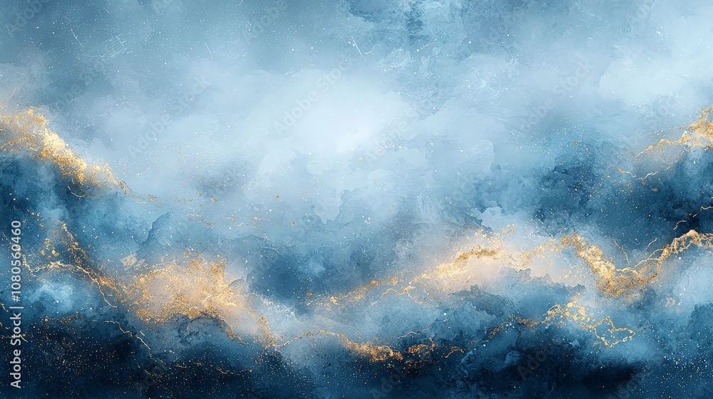 A serene abstract depiction of clouds with a golden accent, evoking calmness and inspiration. A serene abstract depiction of clouds with a golden accent, evoking calmness and inspiration.