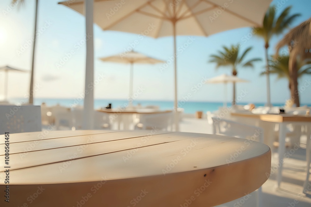 Fototapeta premium A clean, minimalist photo of a wooden table