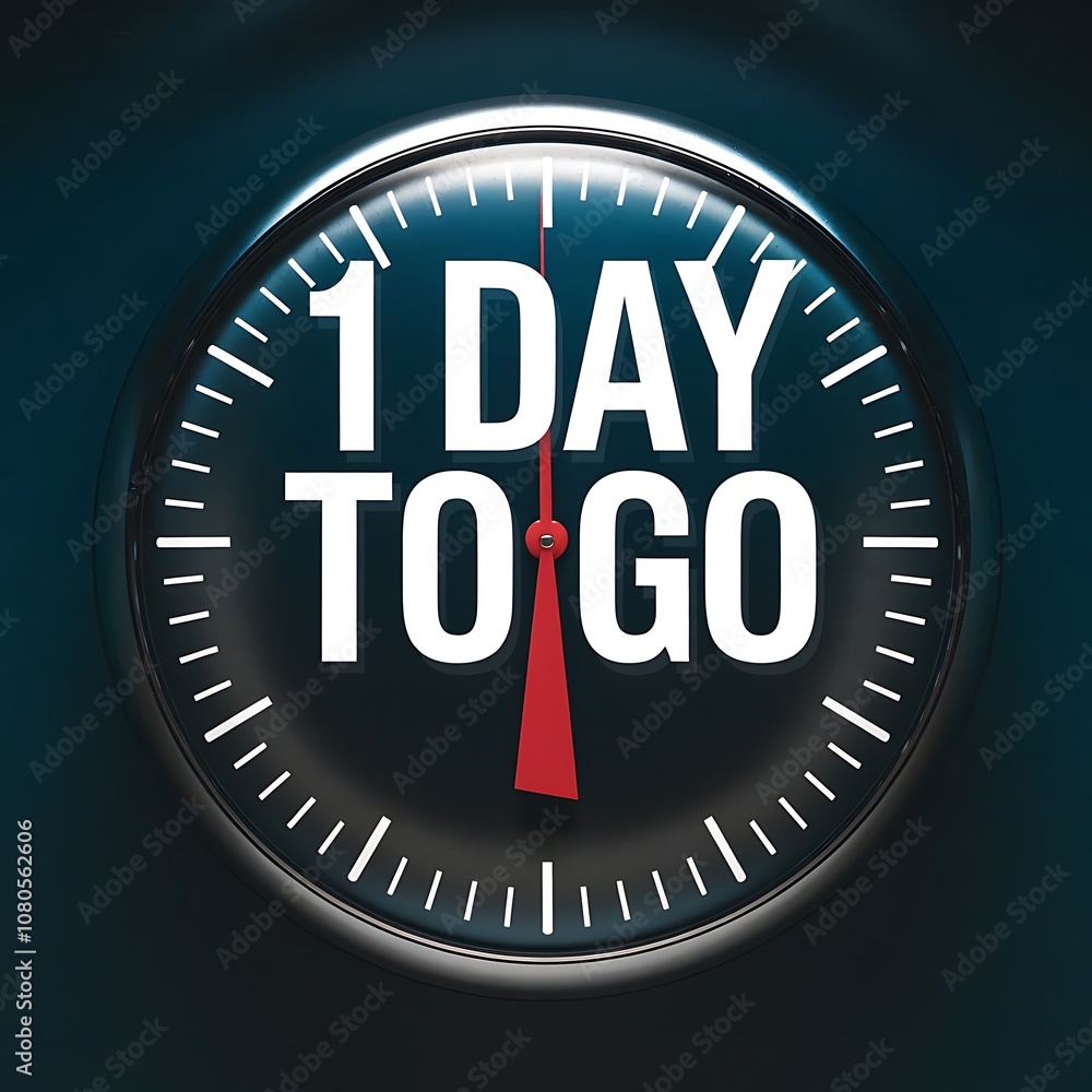 1 Day to go poster