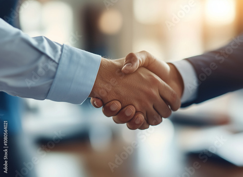 Business people, teamwork and shaking hands for meeting, collaboration, success or startup in office workspace. Professional clients or b2b worker with handshake for thank you, welcome or onboarding