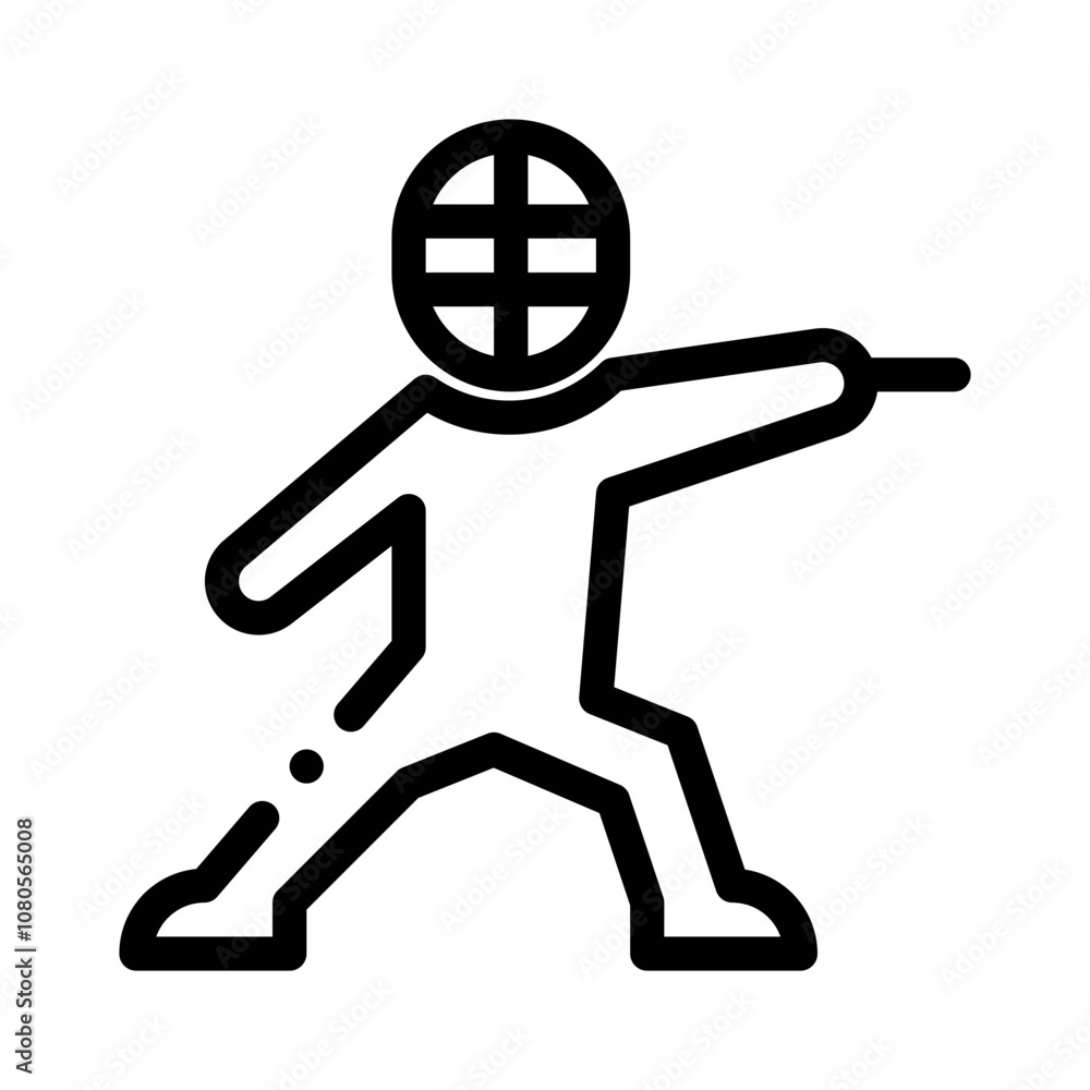 Fencing line icon Fencing line icon