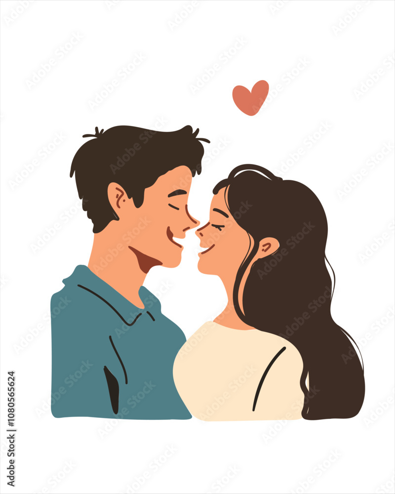 Romantic moment – man and woman captivated by each other Romantic moment – man and woman captivated by each other