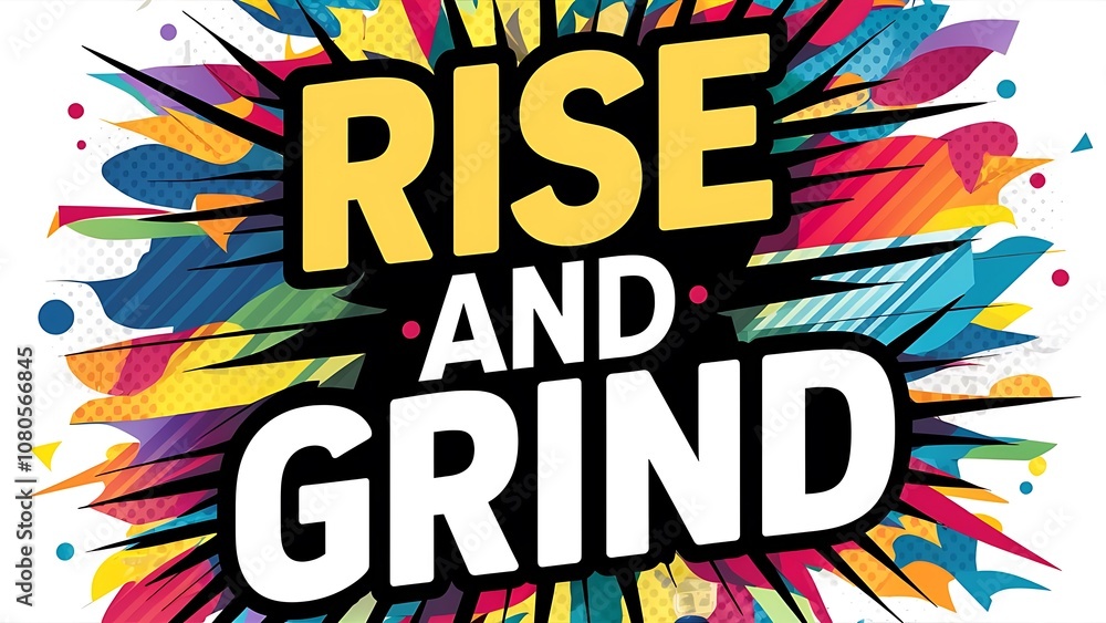 Rise and Grind Illustartion,Typography,Banner,Poster T-shirt Design Motivational Quote Rise and Grind Illustartion,Typography,Banner,Poster T-shirt Design Motivational Quote