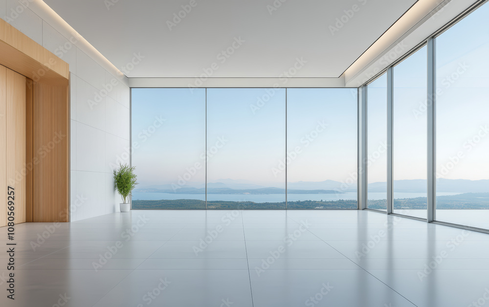 Obraz premium Minimalist modern art building space structure 