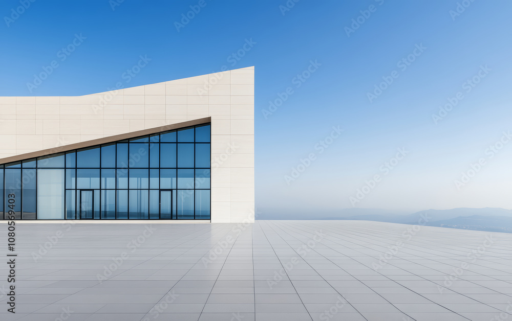 Fototapeta premium Minimalist modern art building space structure 