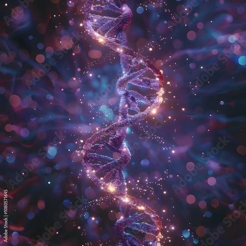 DNA, Science Concept, Binary Plexus molecule placeholder.