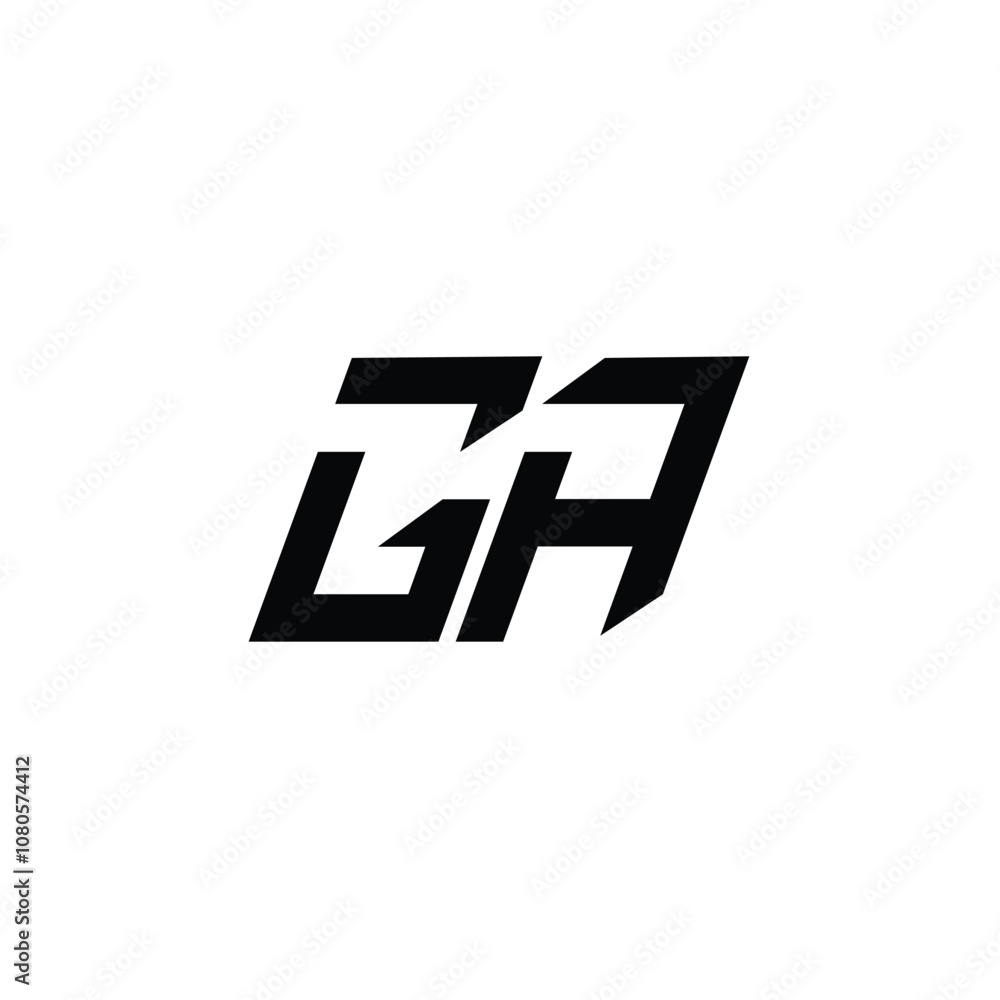 GA monogram logo design letter text name symbol monochrome logotype alphabet character simple logo GA monogram logo design letter text name symbol monochrome logotype alphabet character simple logo