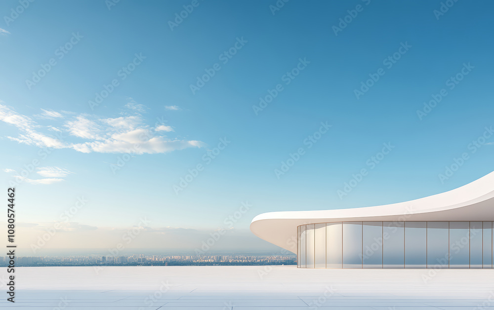 Obraz premium Minimalist modern art building space structure