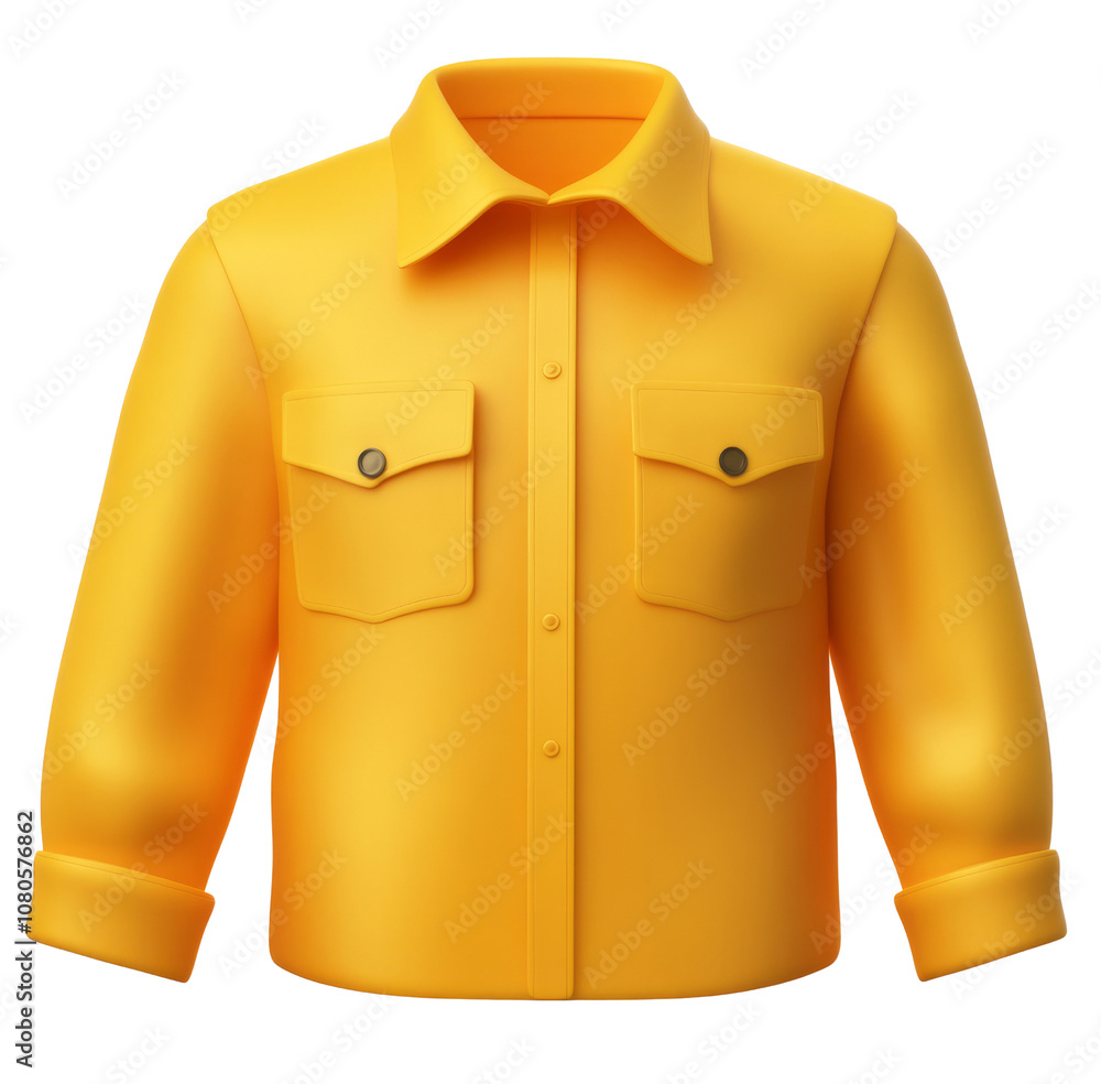 Naklejka premium Yellow Button-Up Shirt