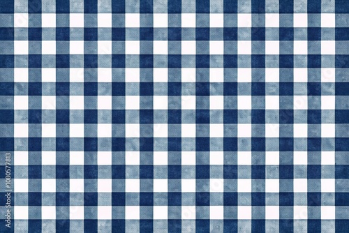 Watercolor stripe gingham seamless pattern with navy blue stripes background, interior design, nautical theme