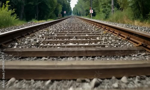 3d view of train tracks