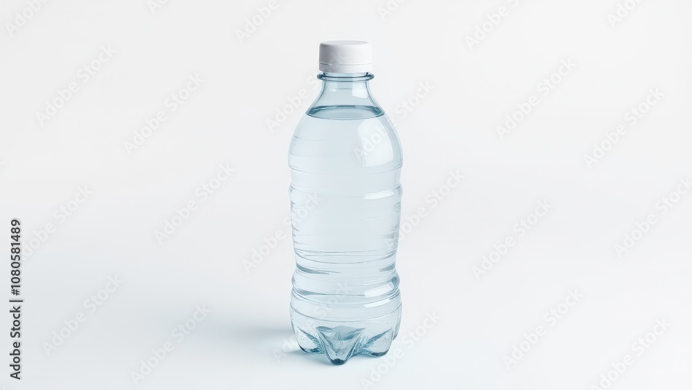 Transparent water bottle transparent background mockup with blank label and premium reflections, perfect for custom designs. Transparent water bottle transparent background mockup with blank label and premium reflections, perfect for custom designs.