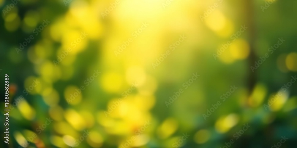 Nature-inspired background with soft focus blurs of green and yellow hues, landscape, outdoor scenes Nature-inspired background with soft focus blurs of green and yellow hues, landscape, outdoor scenes