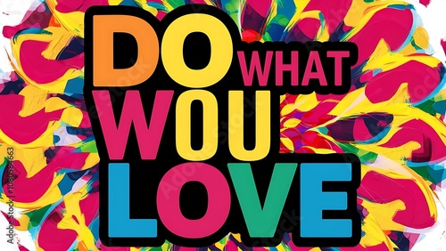 Do What You Love Illustartion,Typography,Banner,Poster T-shirt Design Motivational Quote,