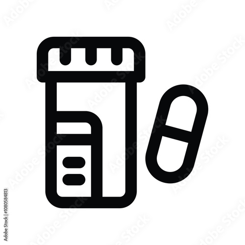 test tube icon. vector line icon for your website, mobile, presentation, and logo design.