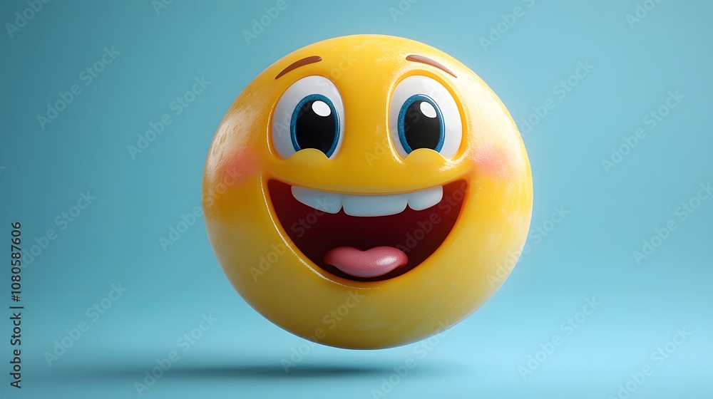 A yellow smiley face with a tongue sticking out. The image is a cartoonish representation of a smiling face A yellow smiley face with a tongue sticking out. The image is a cartoonish representation of a smiling face