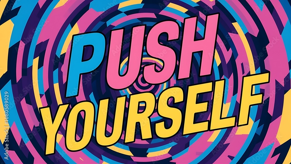 Push Yourself Illustartion,Typography,Banner,Poster T-shirt Design Motivational Quote Push Yourself Illustartion,Typography,Banner,Poster T-shirt Design Motivational Quote