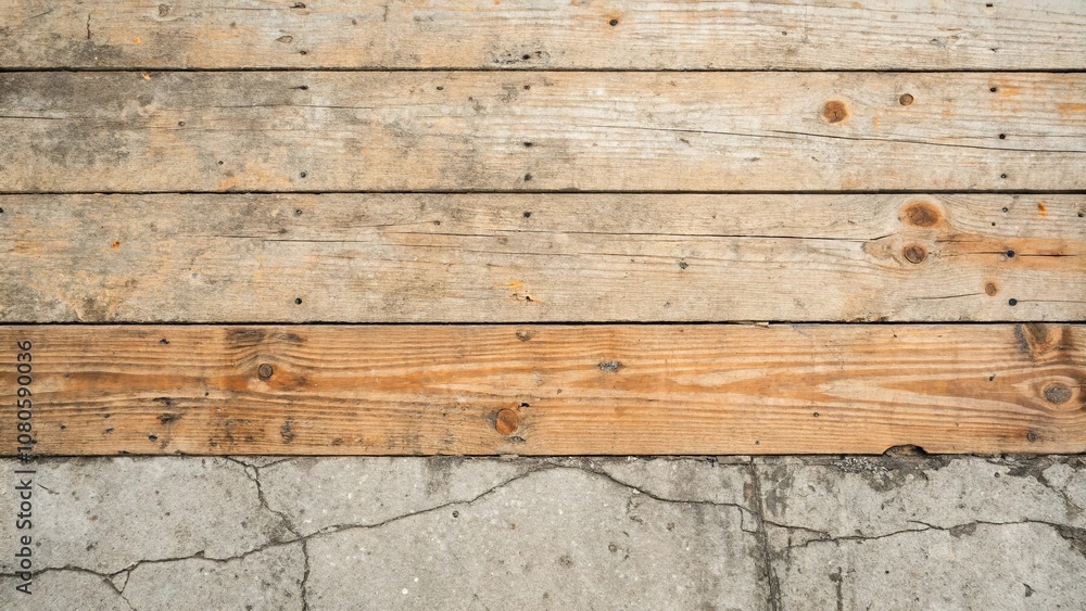 Distressed wood grain overlays rough concrete texture, abstract pattern, industrial aesthetic Distressed wood grain overlays rough concrete texture, abstract pattern, industrial aesthetic