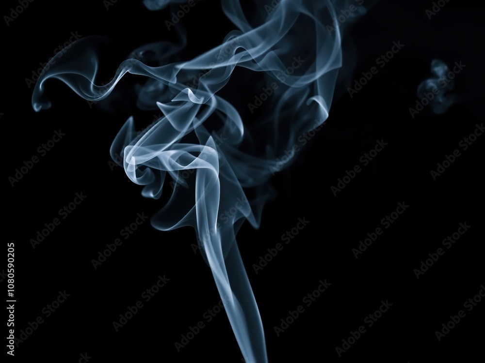 Intricate wisps of smoke curl around a black background, infusing it with a sense of mystery and intrigue, artistic expression, motion blur Intricate wisps of smoke curl around a black background, infusing it with a sense of mystery and intrigue, artistic expression, motion blur