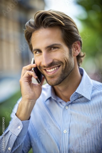 Man Talking On Smartphone