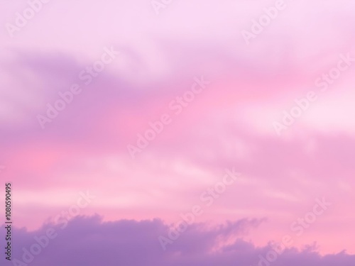 Softly blended violet hues in the background of a dreamy sky with wispy clouds, serene, misty