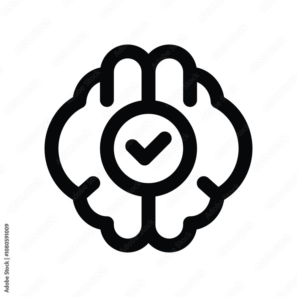 brain icon. vector line icon for your website, mobile, presentation, and logo design. brain icon. vector line icon for your website, mobile, presentation, and logo design.