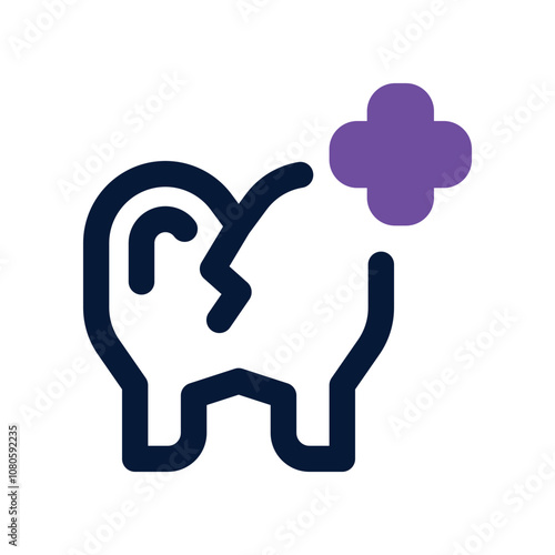 tooth icon. vector dual tone icon for your website, mobile, presentation, and logo design.