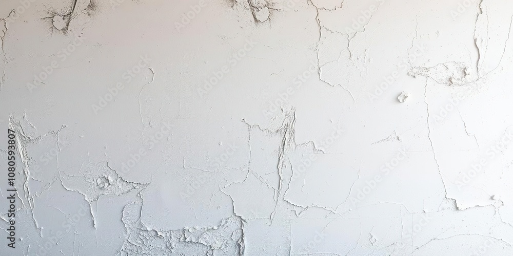 Distressed plaster wall with white peeling paint, worn plaster, crumbling plaster Distressed plaster wall with white peeling paint, worn plaster, crumbling plaster