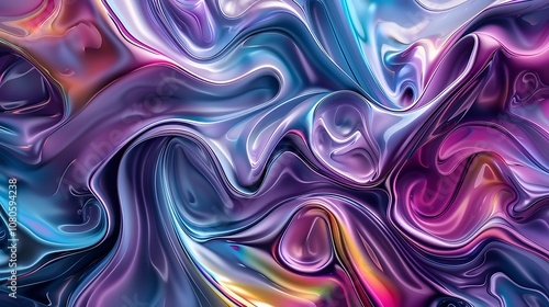 A vibrant abstract design featuring fluid shapes and colors, ideal for backgrounds or artistic projects.