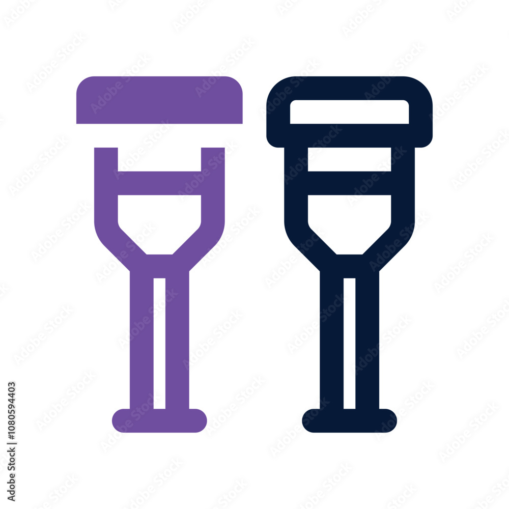 crutch icon. vector dual tone icon for your website, mobile, presentation, and logo design. crutch icon. vector dual tone icon for your website, mobile, presentation, and logo design.