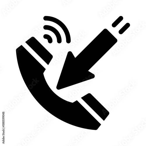 incoming call glyph icon