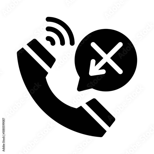 missed call glyph icon