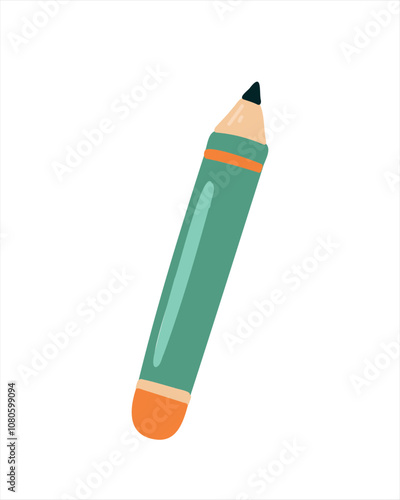 Vector pencil symbolizing learning and writing process
