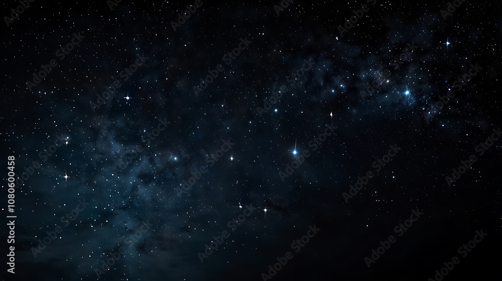 Night sky with stars sparkling on black background Night sky with stars sparkling on black background