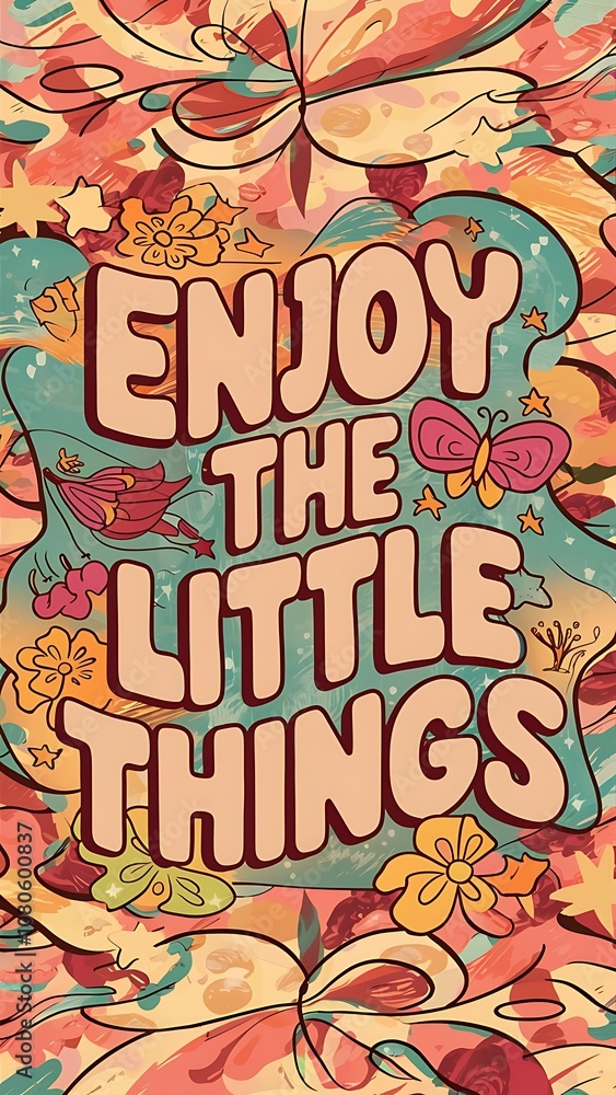 Enjoy the Little Things Illustartion,Typography,Banner,Poster T-shirt Design Motivational Quote Enjoy the Little Things Illustartion,Typography,Banner,Poster T-shirt Design Motivational Quote