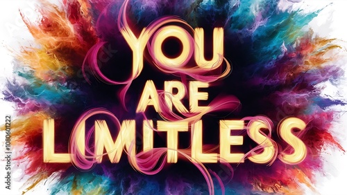 You Are Limitless Illustartion,Typography,Banner,Poster T-shirt Design Motivational Quote