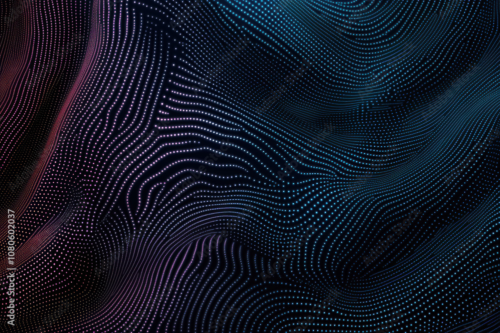 Abstract digital waves in a gradient pattern showcasing dotted lines and flowing contours, perfect for backgrounds and modern designs. Abstract digital waves in a gradient pattern showcasing dotted lines and flowing contours, perfect for backgrounds and modern designs.