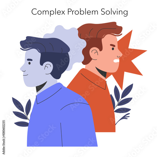 Cognitive Bias. Flat Vector Illustration