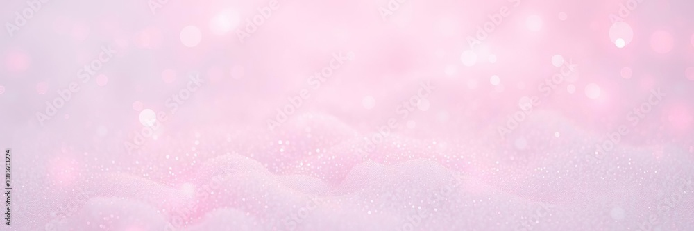 Shimmering pink and gold motes on a white snowy background, subtle light scatter, icy radiance Shimmering pink and gold motes on a white snowy background, subtle light scatter, icy radiance
