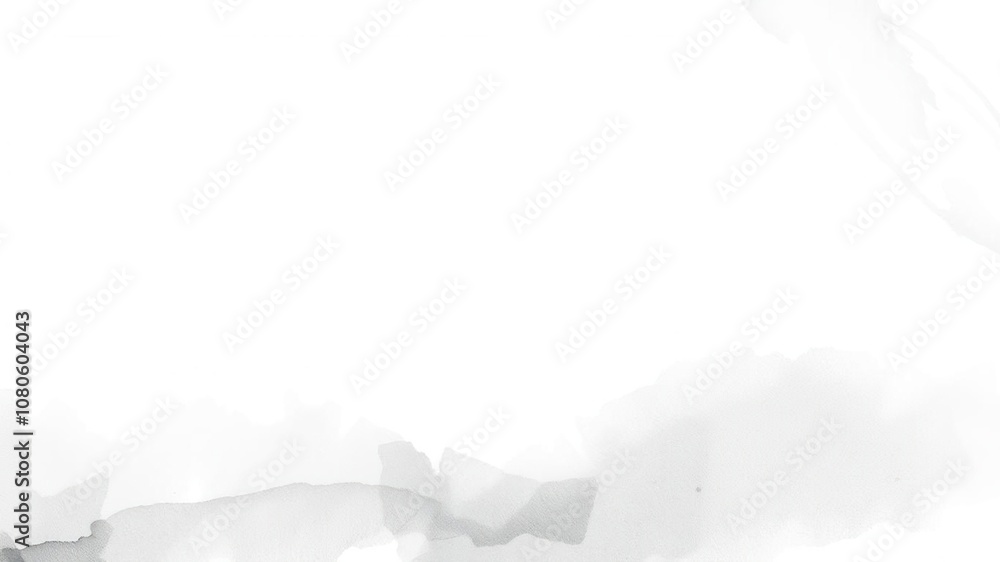 Delicate black and gray watercolor brush strokes are skillfully blended to create a soft ombre effect on a pure white background, black and gray, subtle texture Delicate black and gray watercolor brush strokes are skillfully blended to create a soft ombre effect on a pure white background, black and gray, subtle texture