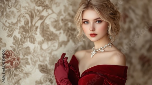The Elegant Woman in Red