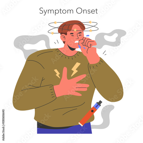 EVALI. Flat Vector Illustration