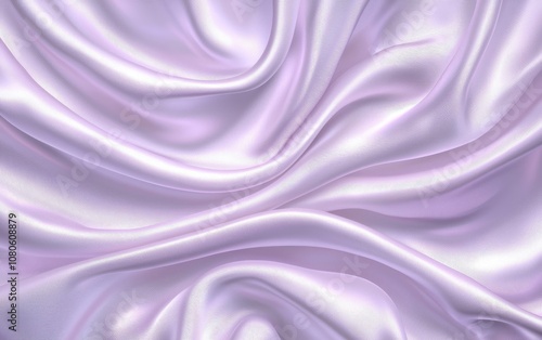 Elegant purple satin fabric texture with soft folds, perfect for backgrounds, textiles, or fashion designs, emphasizing luxury and sophistication. photo