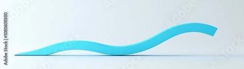 A minimalistic design featuring a flowing blue wave, perfect for backgrounds and creative projects that evoke calmness and fluidity.