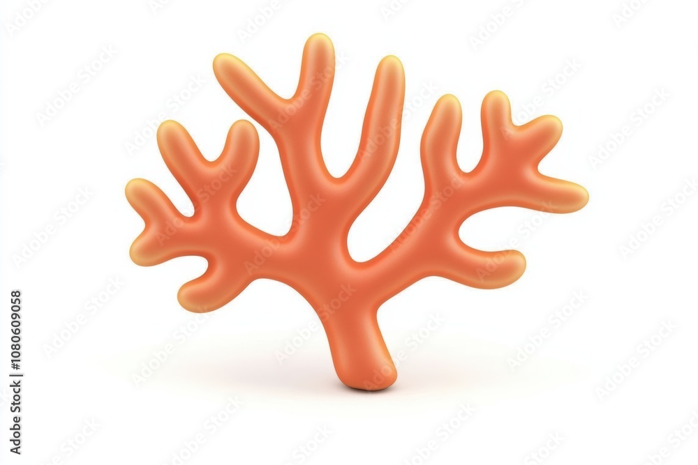 A vibrant orange coral structure with distinct branching shapes, perfect for aquatic themes, marine life illustrations, and underwater decorations. A vibrant orange coral structure with distinct branching shapes, perfect for aquatic themes, marine life illustrations, and underwater decorations.