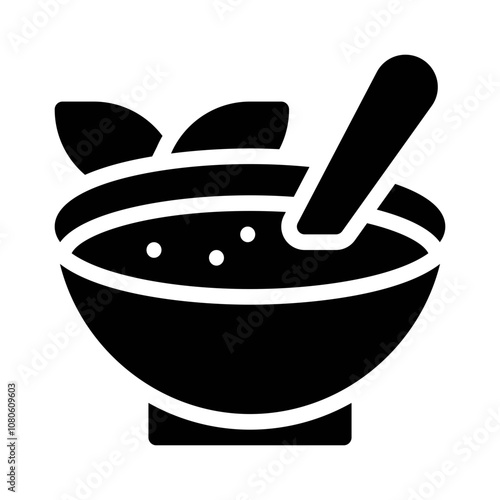 soup bowl glyph icon